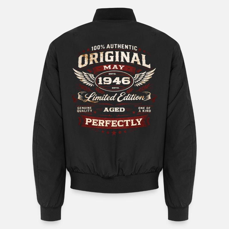194680th Birthday Gift Husband Original May 1946 Unisex Bomber Jacket