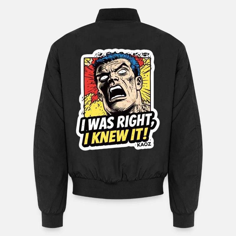 Ich hatte recht, ich kannte es, Comic. Unisex Bomberjacke