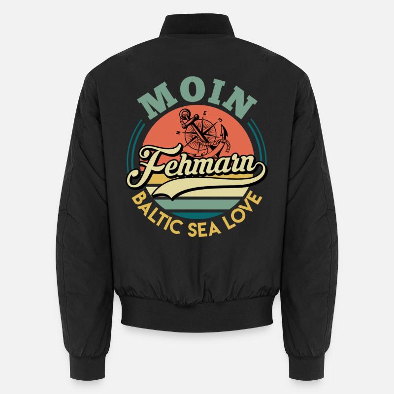 Île de Fehmarn MOIN FEHMARN MER BALTIQUE AMOUR Drôle Bomber unisexe