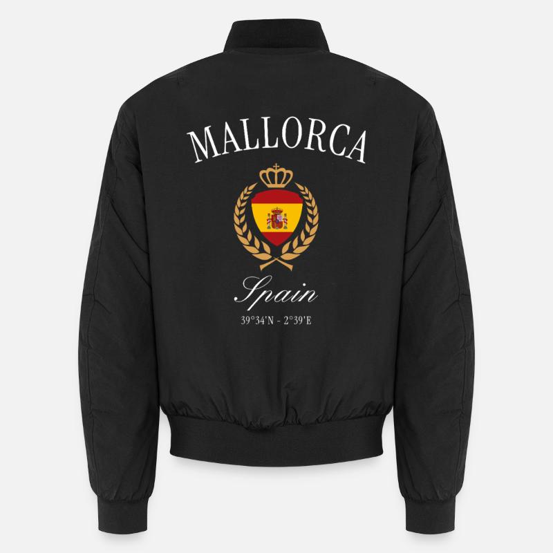 Mallorca Spanien Wappen Krone – Reise Souvenir Unisex Bomberjacke