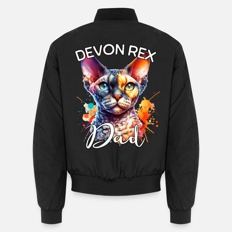 Papa Devon Rex - Bomber unisexe - noir
