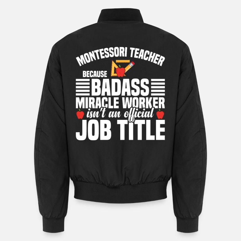 School Teacher Appreciation Education Method - Unisex Bomber Jacket - black
