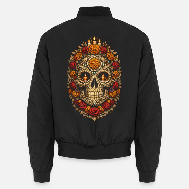 Día de los Muertos - Unisex Bomber Jacket - black