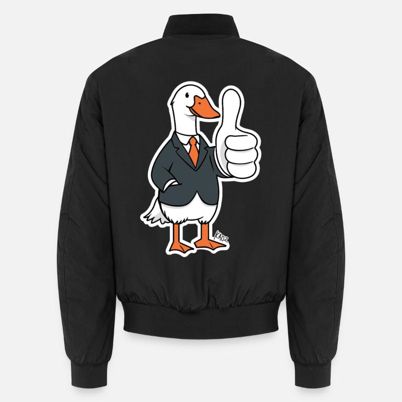 Dapper Duck in a Suit Unisex Bomber Jacket