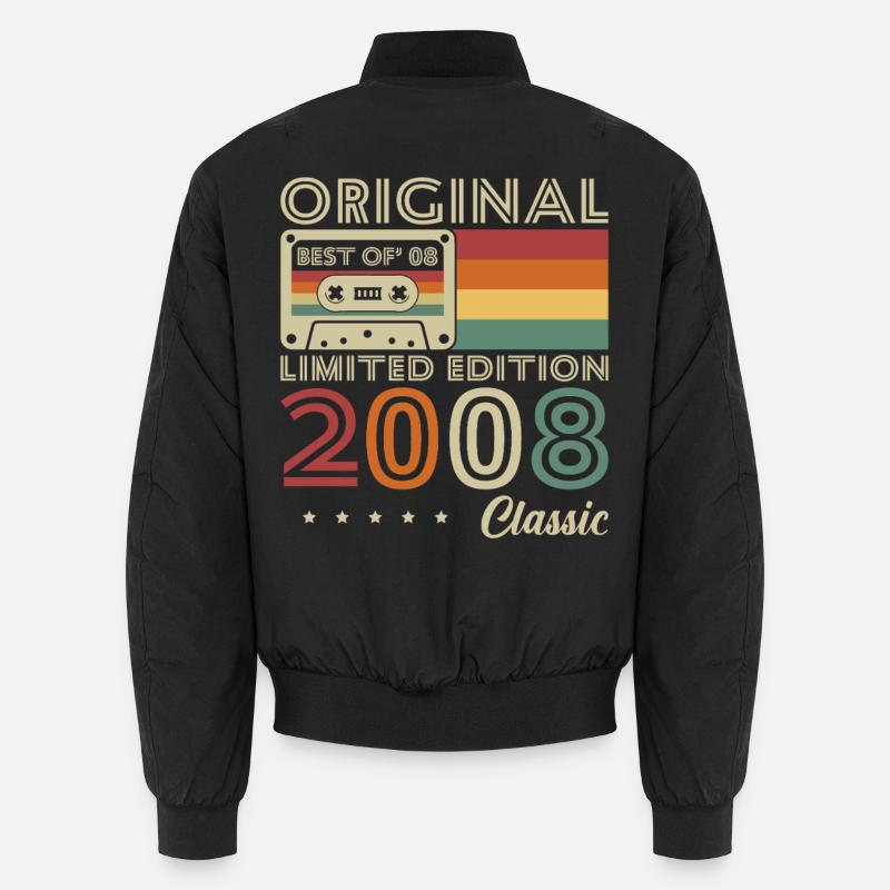 2008 Vintage Retro Geburtstagsgeschenk Unisex Bomberjacke