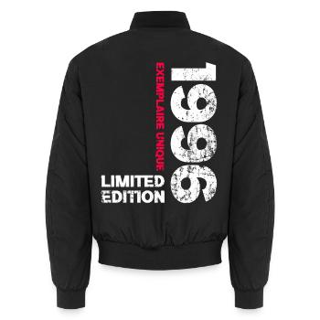 Vintage 1996 Geschenk 30 Jahre Herrenjubiläum - Unisex Bomberjacke - Schwarz - Hinten - AI Model Male 185 light (185cm)