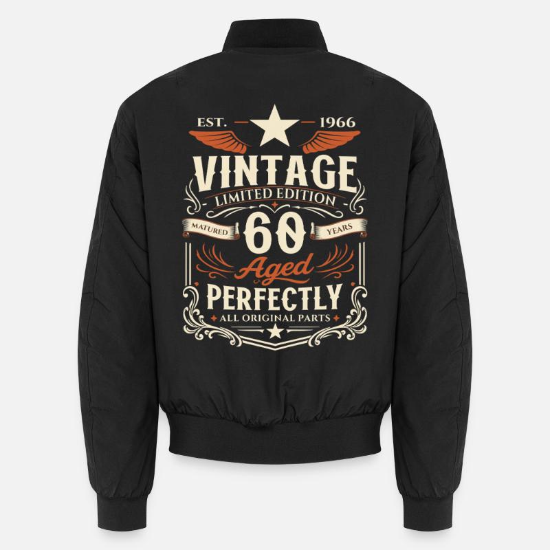 60th Birthday Gift 1966 Vintage Retro Unisex Bomber Jacket