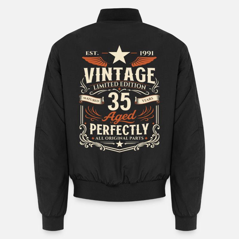 35. Geburtstag Geschenk 1991 Mann Vintage Retro Unisex Bomberjacke