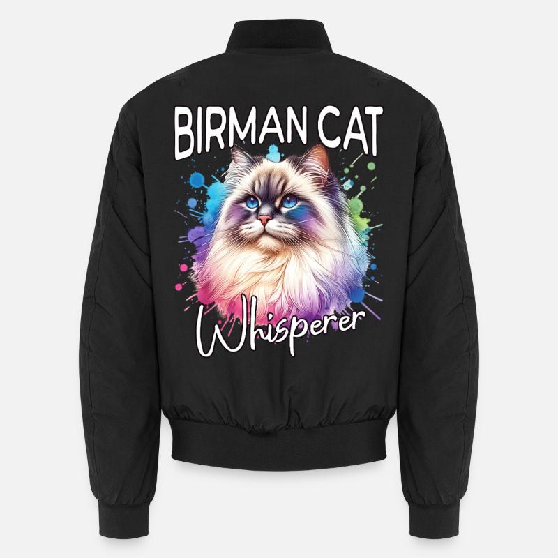 Birma Katze Flüsterer - Unisex Bomberjacke - Schwarz