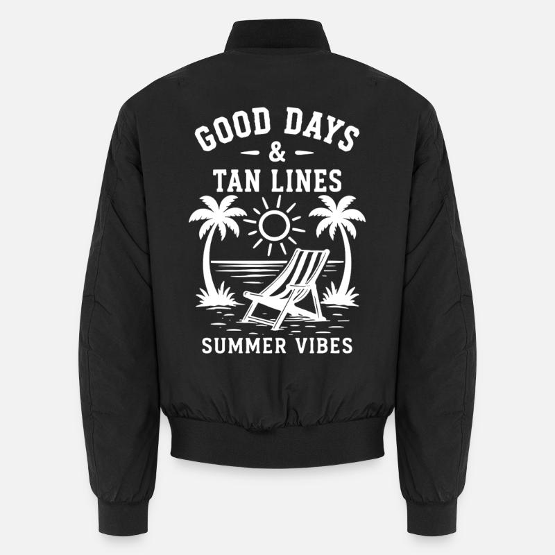 Good Days et vacances à la plage à Tan Lines Été Bomber unisexe