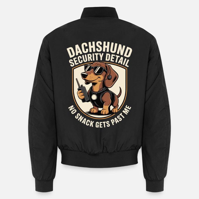 Dachshund Snack Guard Unisex Bomber Jacket