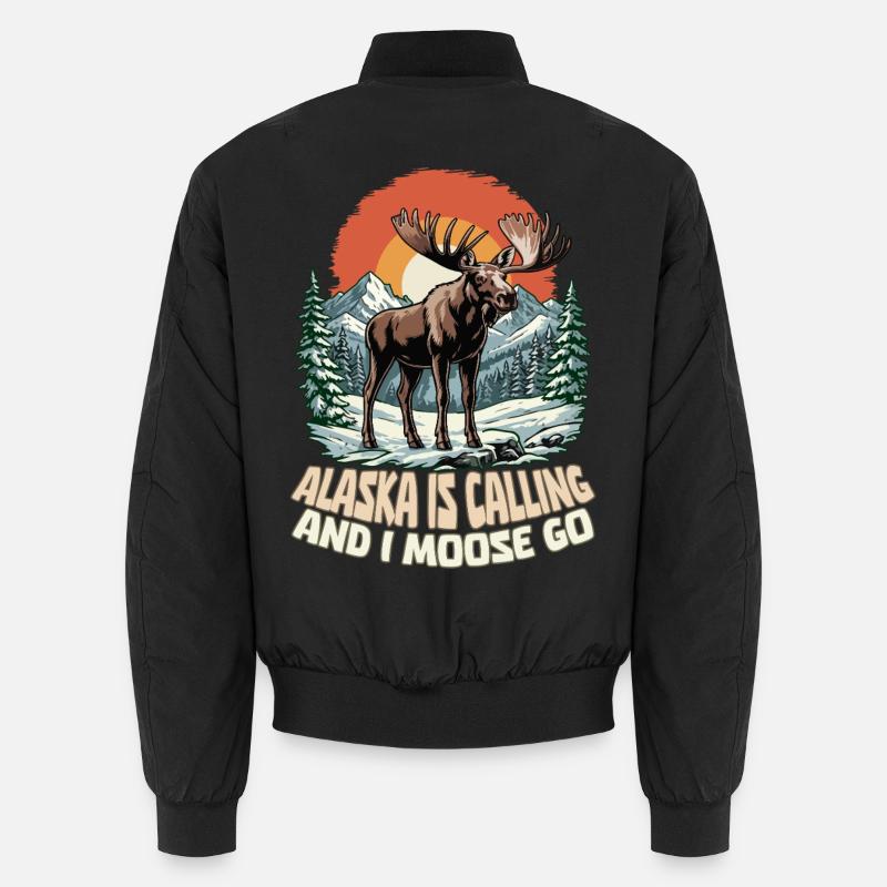 Alaska ruft und ich werde Seltsam Unisex Bomberjacke
