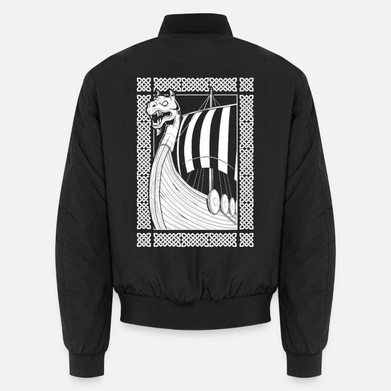 Drachenboot der Nordmänner - Wikinger Unisex Bomberjacke