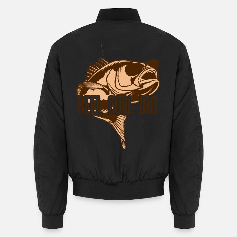 Reel Cool Dad – Bester Angler-Papa Unisex Bomberjacke