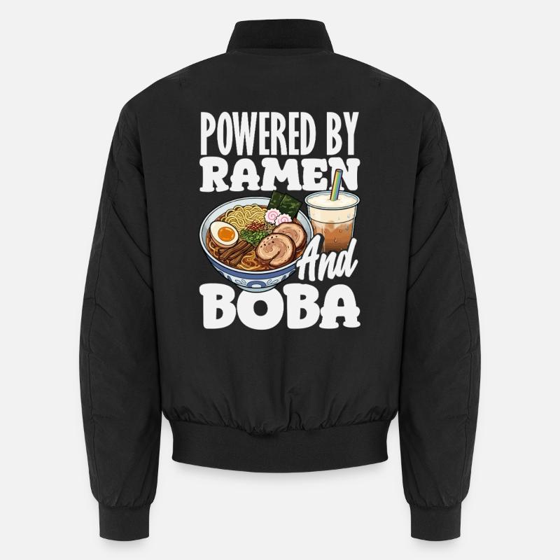 Powered By Ramen Und Boba Bubble Tea Unisex Bomberjacke