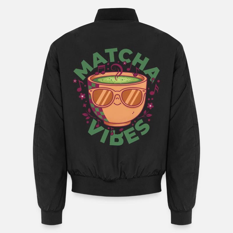 Matcha Vibes Grüner Tee Matcha Latte Matcha Lover Unisex Bomberjacke
