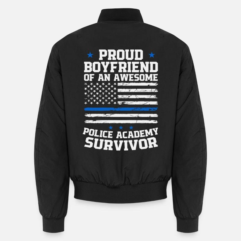 Stolzer Freund einer großartigen Polizeiakademie - Unisex Bomberjacke - Schwarz