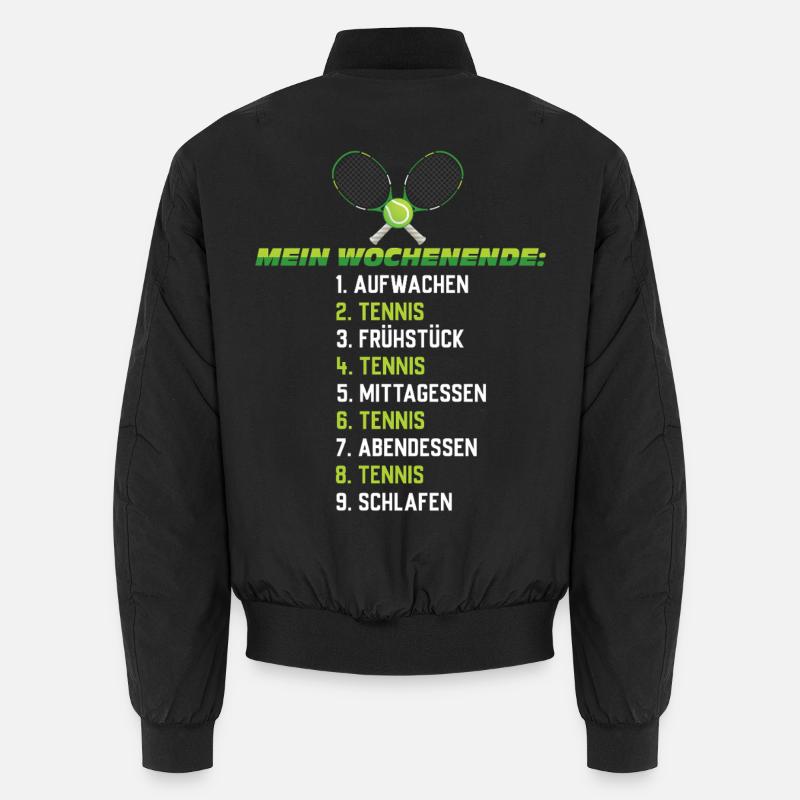 Tennis Wochenendplan – Lustiger Zeitplan Unisex Bomberjacke