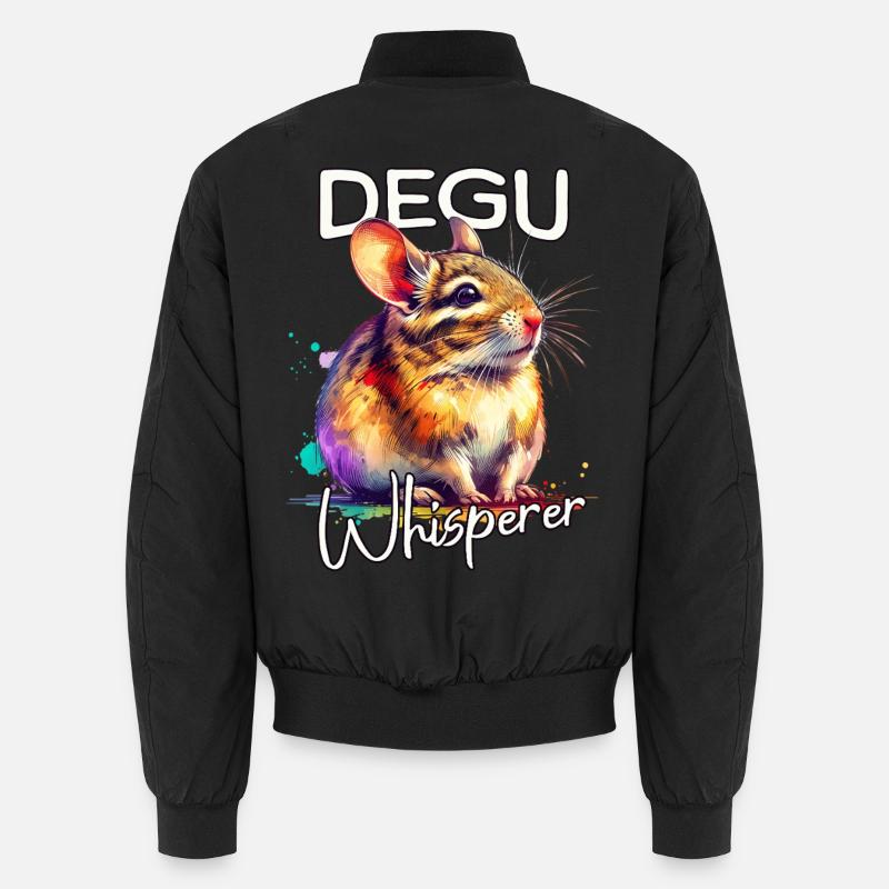 Degu Flüsterer - Unisex Bomberjacke - Schwarz