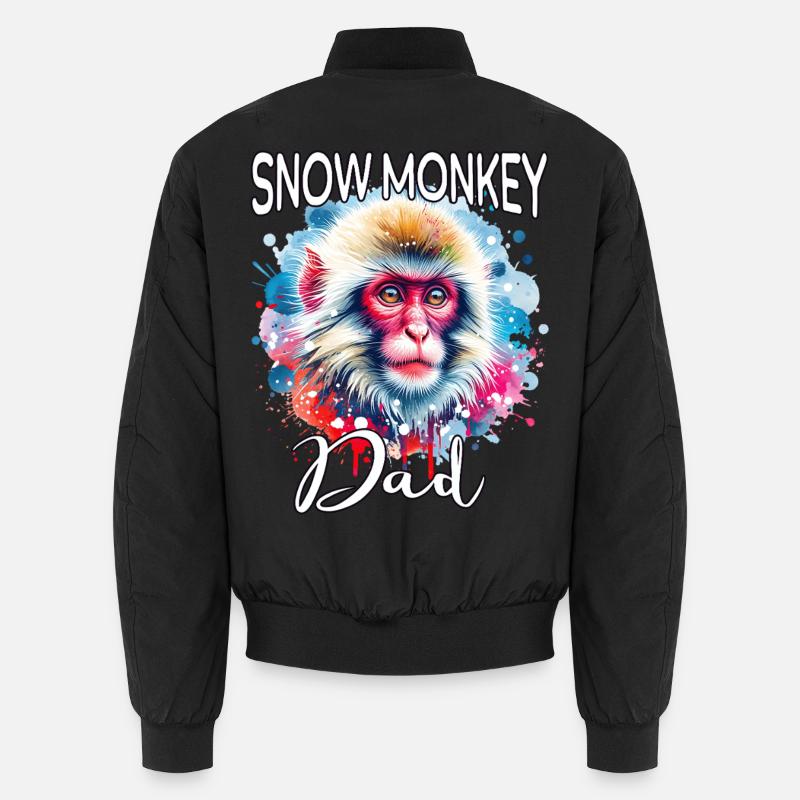 Snow Monkey Dad Unisex Bomber Jacket