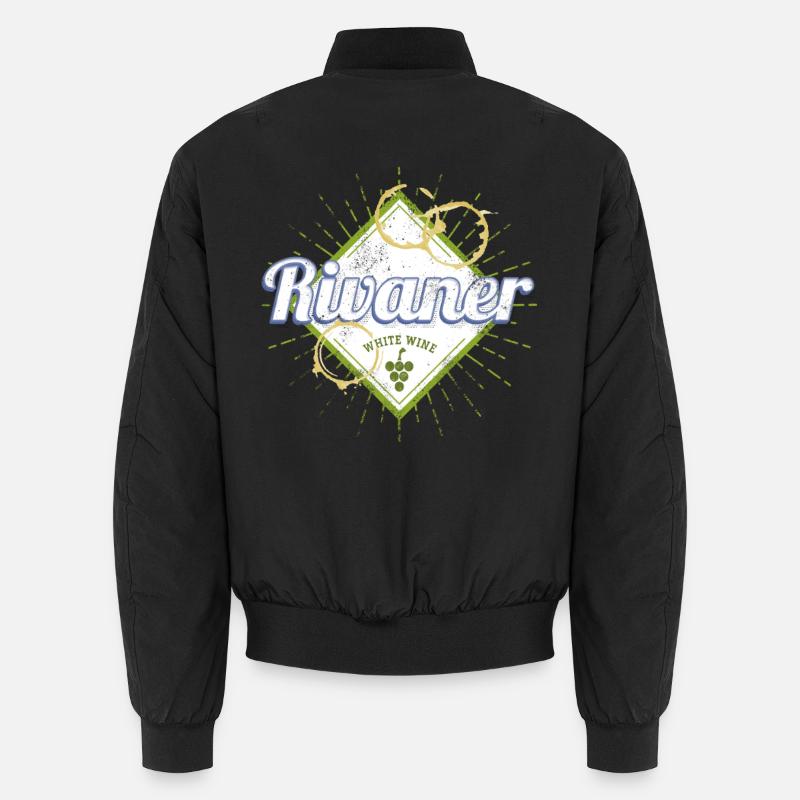 Rivaner Rebe Vintage Weintrinker und Winzer Design Unisex Bomberjacke