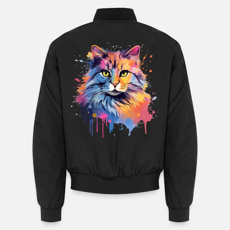 Amerikanischer Bobtail-Katzengesicht Unisex Bomberjacke
