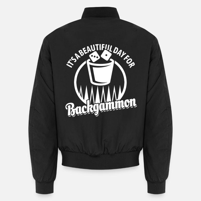 It's a beautiful day for Backgammon | Board Game Unisex Bomber Jacket
