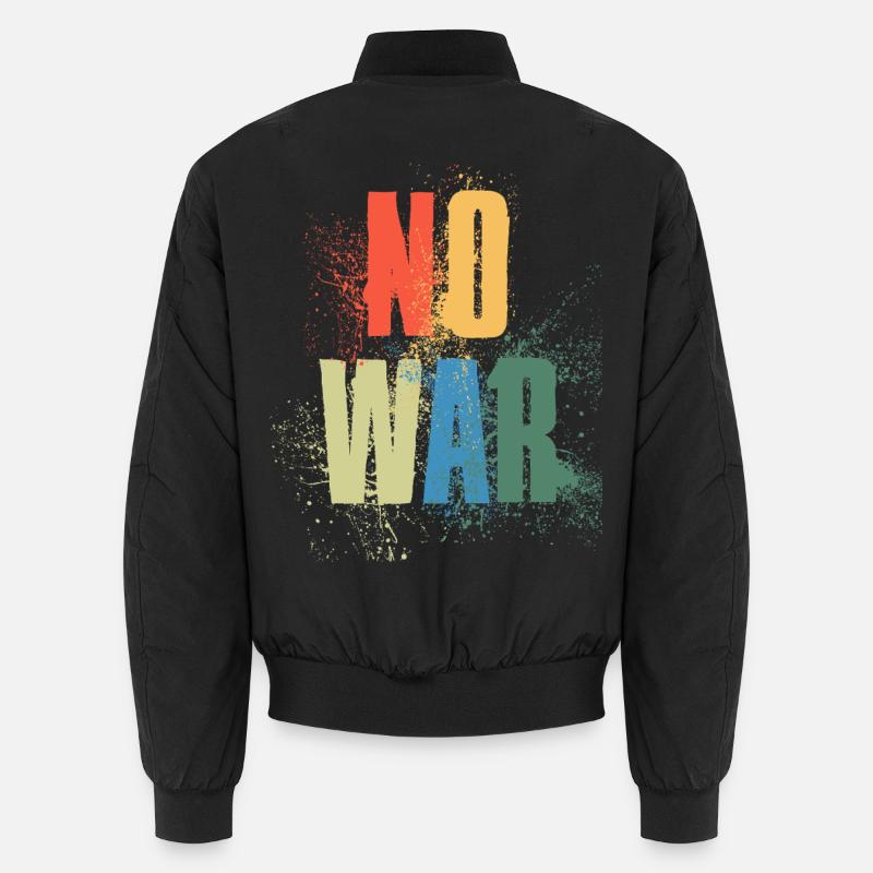 NO WAR – Statement for peace against war Unisex Bomber Jacket
