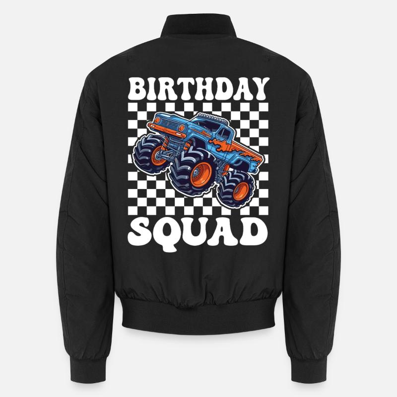 Monstertruck Birthday Squad - Unisex Bomberjacke - Schwarz