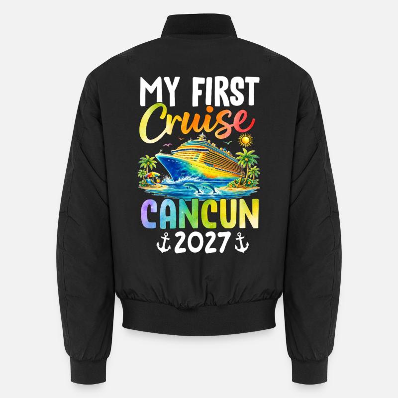 My First Cruise Cancun 2027 - Unisex Bomber Jacket - black