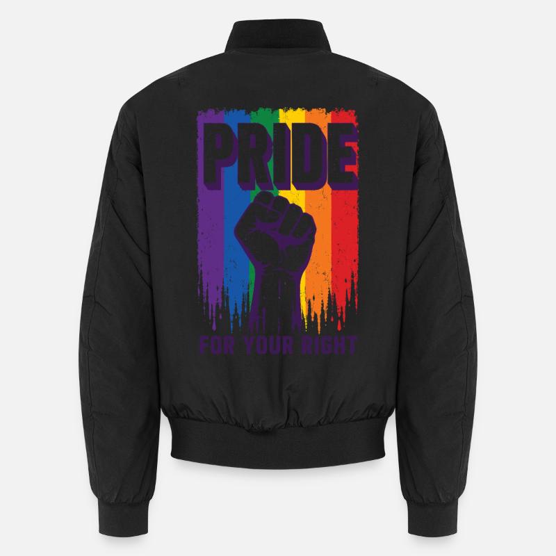 Pride Rainbow Right Statement Shirt Unisex Bomber Jacket