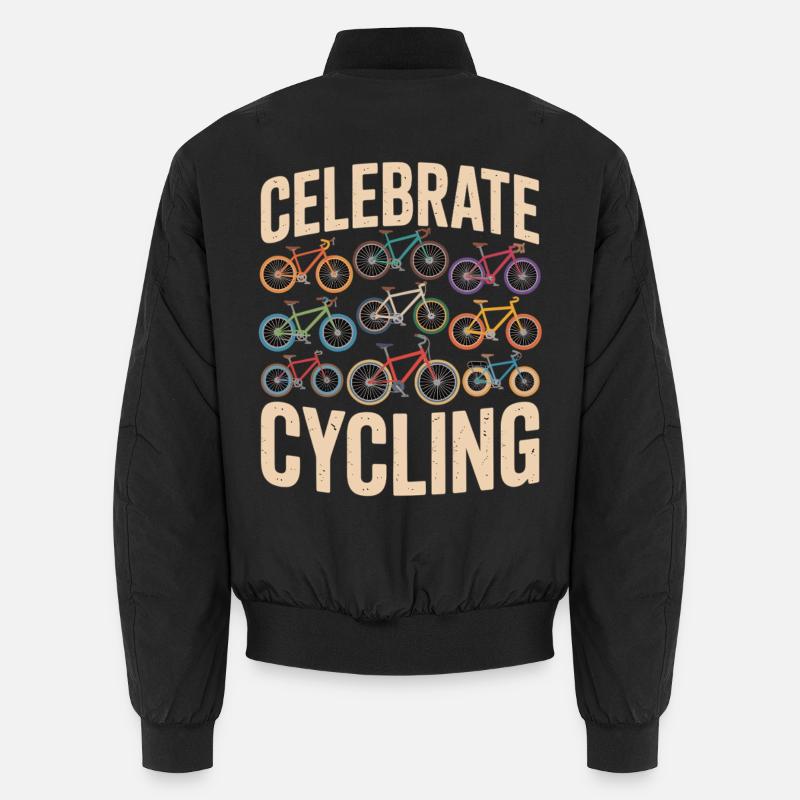 Célébrez le cyclisme rétro - Bomber unisexe - noir