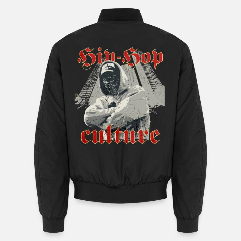 Culture HipHop graffiti anonymous face - Unisex Bomber Jacket - black