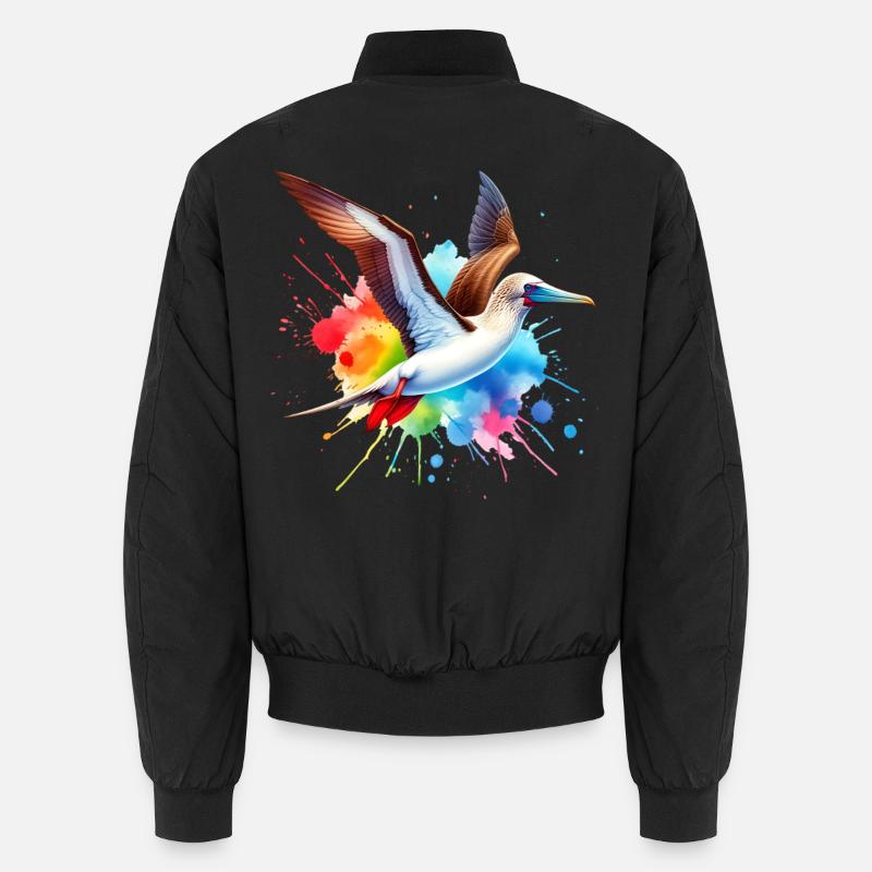 Rotfusstölpel Geschenk - Unisex Bomberjacke - Schwarz