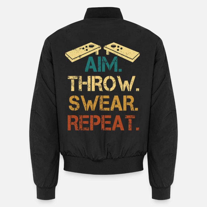 Aim Throw Wear Repeat Tee Unisex Bomber Jacket