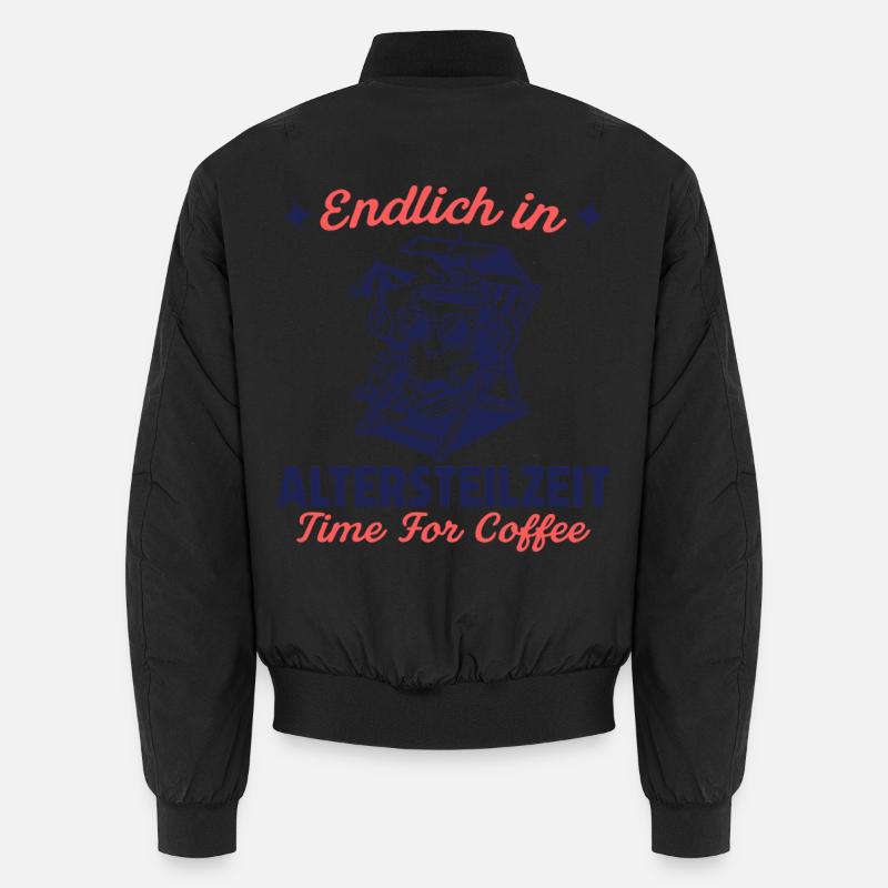 Finally time for coffee in partial retirement Unisex Bomber Jacket