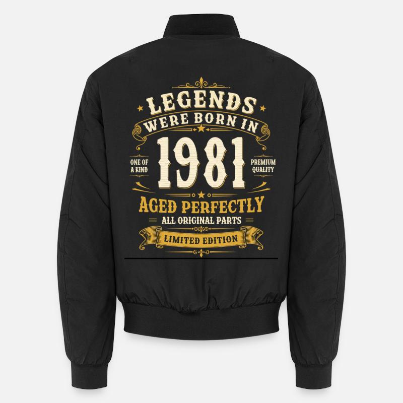 45th Birthday Gift Legend Vintage 1981 Unisex Bomber Jacket
