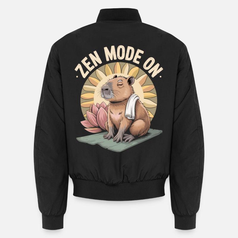 T-shirt Capybara Mode Zen activé Bomber unisexe