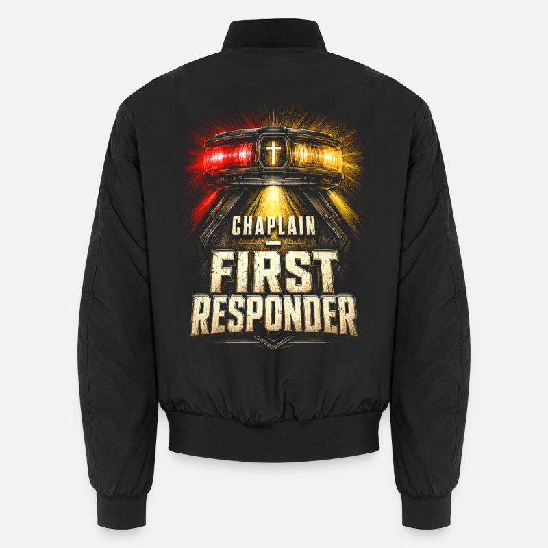 Kaplan Kleriker Pfarrer Chaplain First Responder Unisex Bomberjacke