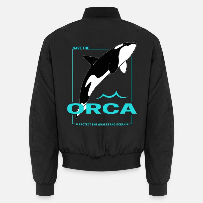 Orca protège les baleines et le design des épaulards marins Bomber unisexe