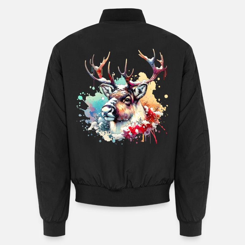 Reindeer Gift Unisex Bomber Jacket