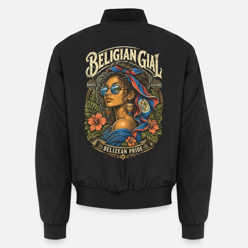 Belize Belizean Root Beligian Gial Unisex Bomber Jacket
