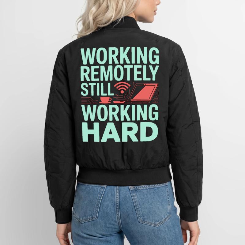 Remote Developer Working Remotely Web Programmer Unisex Bomberjacke