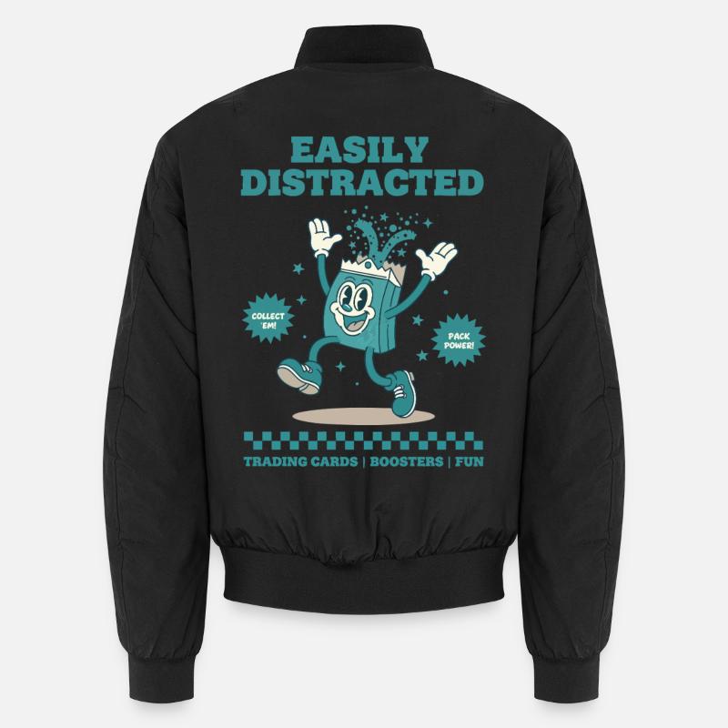 Easily Distracted Trading Cards Boosters Fun Pack Unisex Bomber Jacket