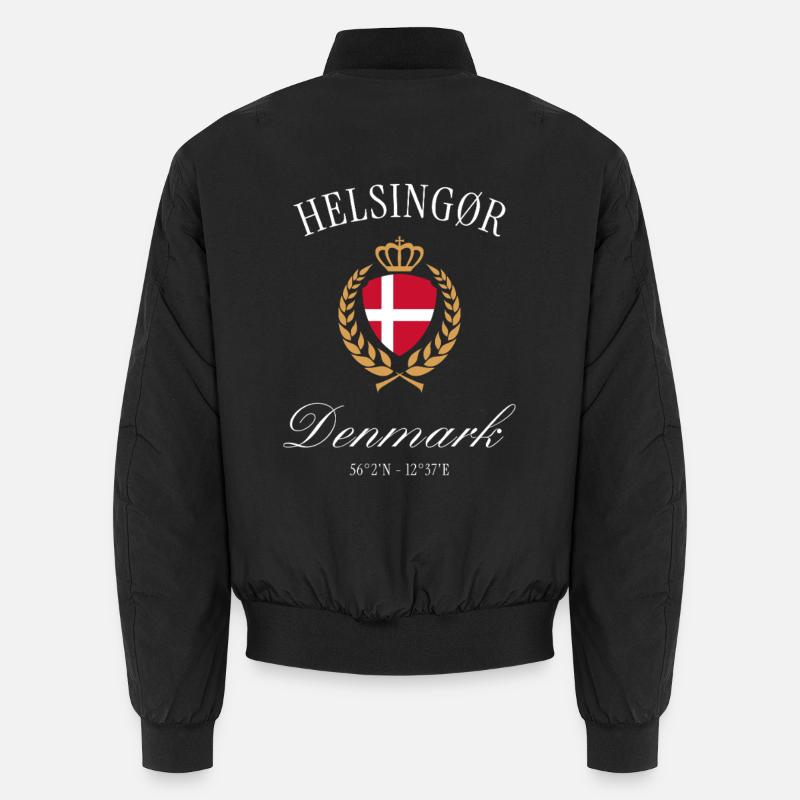 Helsingør Dänemark Wappen Krone – Reise Souvenir Unisex Bomberjacke