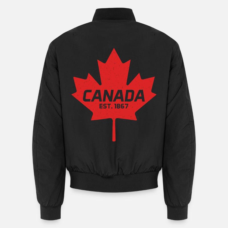 Canada Est 1867 Vintage Canada Maple Leaf Unisex Bomber Jacket