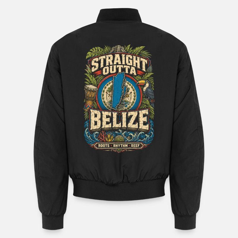 Straight Outta Belize Belizean Root Unisex Bomber Jacket