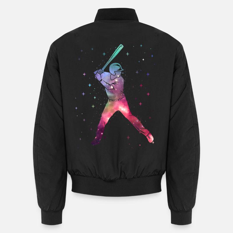 Baseball Player Kids Outer Space Baseball Player Unisex Bomber Jacket