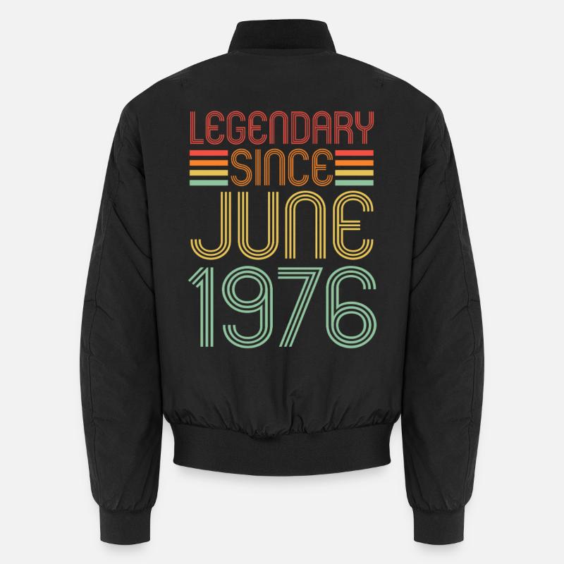 Legendary since June 1976, birthday Unisex Bomber Jacket