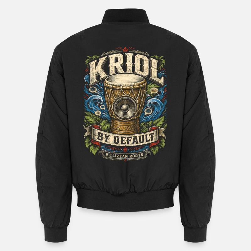Belize Belizische Wurzeln Kriol By Default - Unisex Bomberjacke - Schwarz